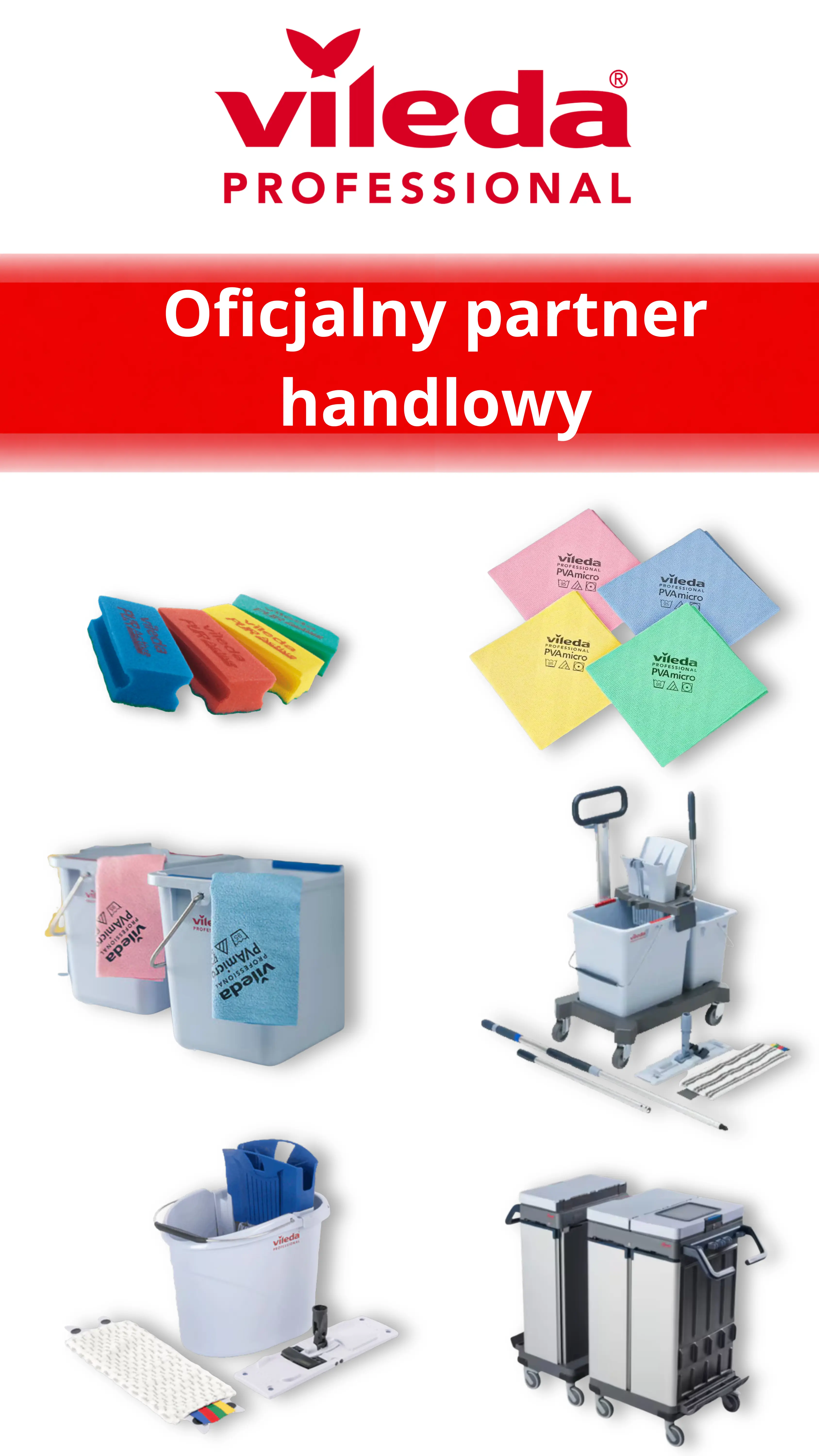 Allmo - oficjalny partner handlowy Vileda Professional - mopy, wózki serwisowe, ściereczki i akcesoria do sprzątania